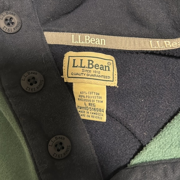 L.L.Bean Quarter button up (mens L) - Picture 2 of 7